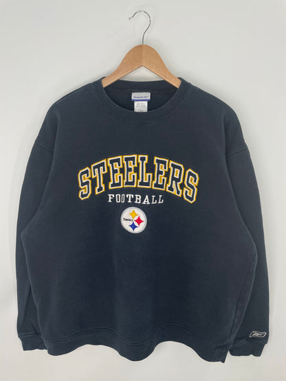 90's PITTSBURGH STEELERS Size L Vintage NFL Sweat-Shirts/ K8669