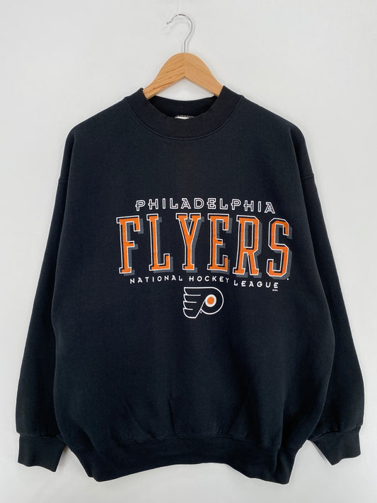 90's PHILADELPHIA FLYERS Made in USA Size XL Vintage NHL Sweat - Shirt/ A5888