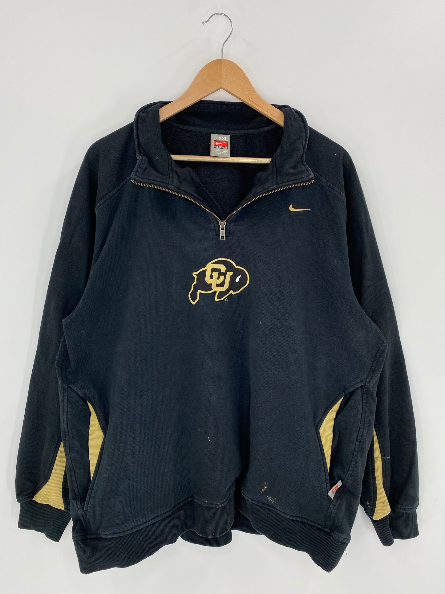 00' NIKE COLORADO BUFFALOES Size XXL Vintage College Half Zip Sweat-Shirt / K6113