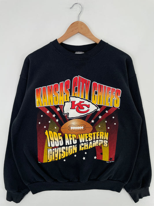 1995  KANSAS CITY CHIEFS Size L Vintage NFL Sweat-shirt / E1794S