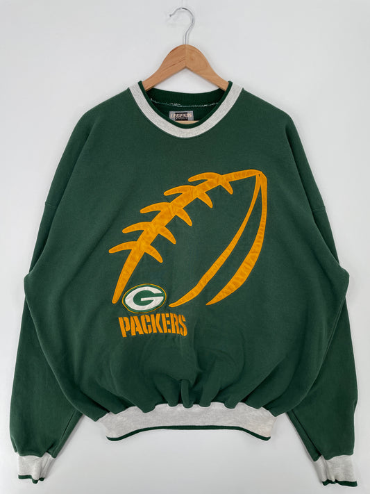 90's GREEN BAY PACKERS Made in USA Size XXL Vintage NFL Sweat-Shirt / A9370