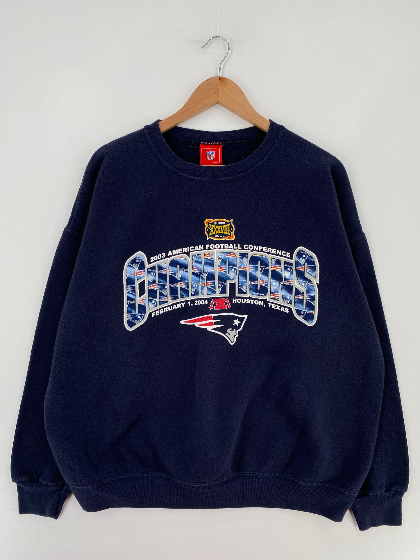 Vintage NEW ENGLAND PATRIOTS Size XL Vintage NFL Sweat-Shirt / E3922S