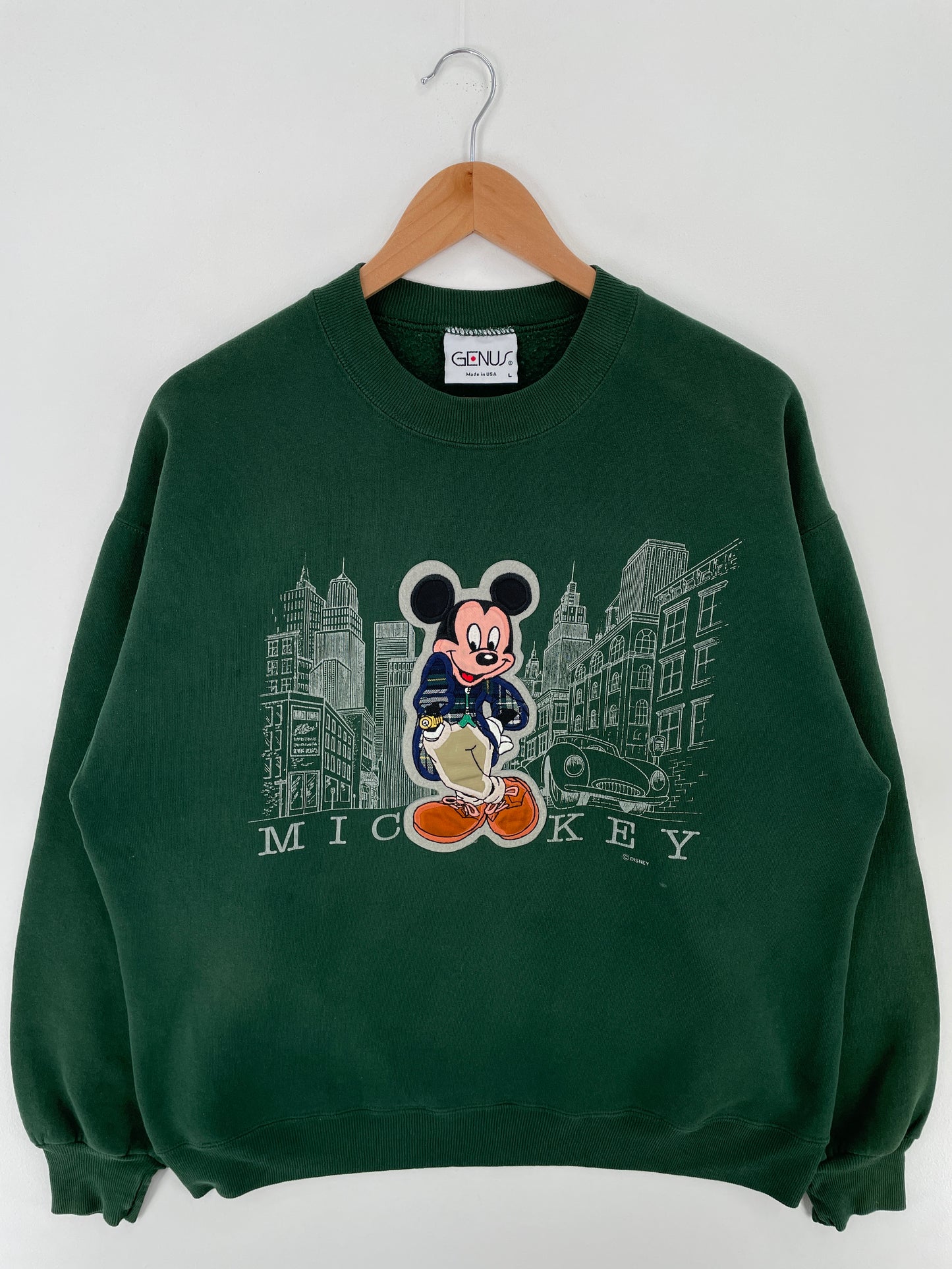 90's DISNEY MICKEY Made in USA Size L Vintage Sweat-shirt / A3653