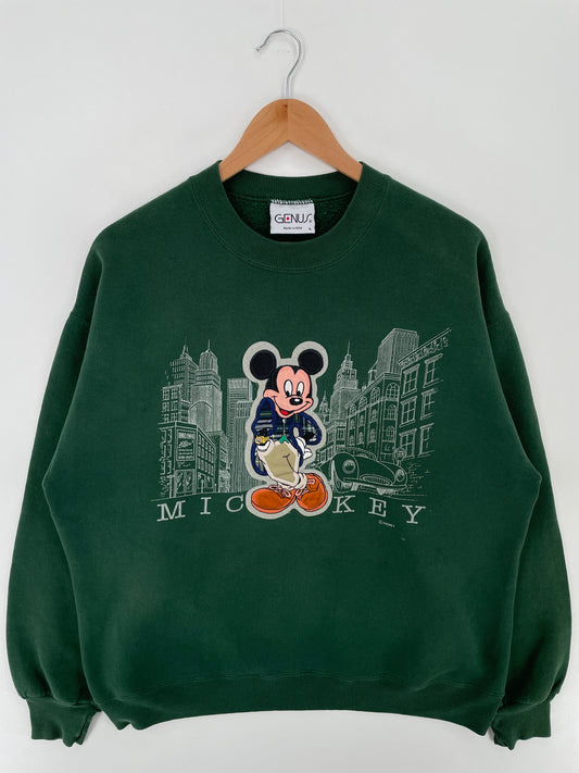 90's DISNEY MICKEY Made in USA Size L Vintage Sweat-shirt / A3653