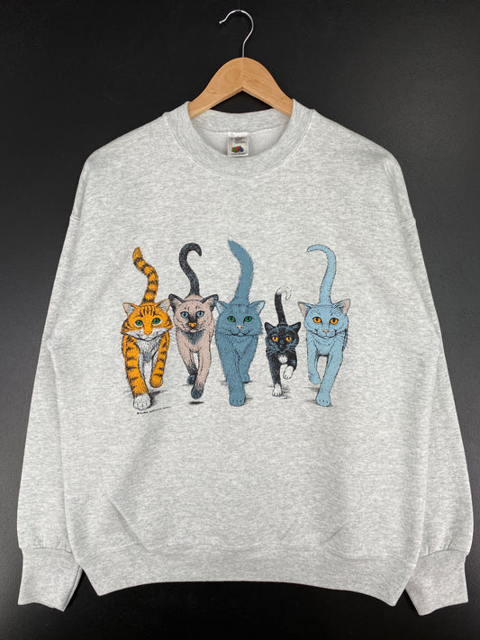 90's CATS Size L Vintage Sweat-shirt / A4370