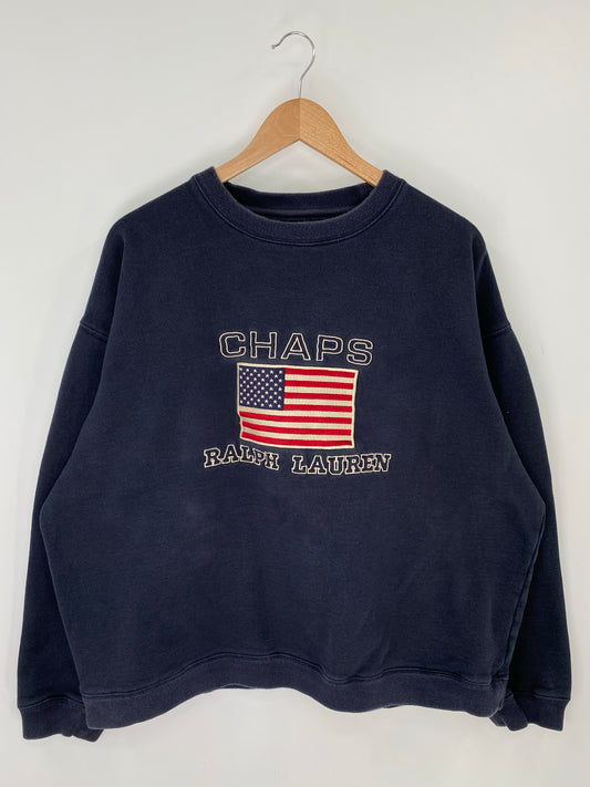 90’s CHAPS RALPH LAUREN Size XL Vintage Sweat-shirt / K8491