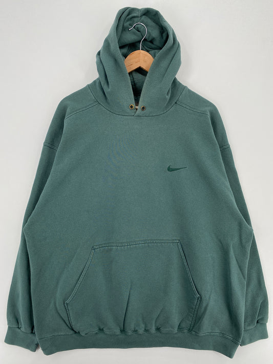 90's NIKE MINI SWOOSH Size XL Vintage Hoodie Sweat-Shirts / A6098