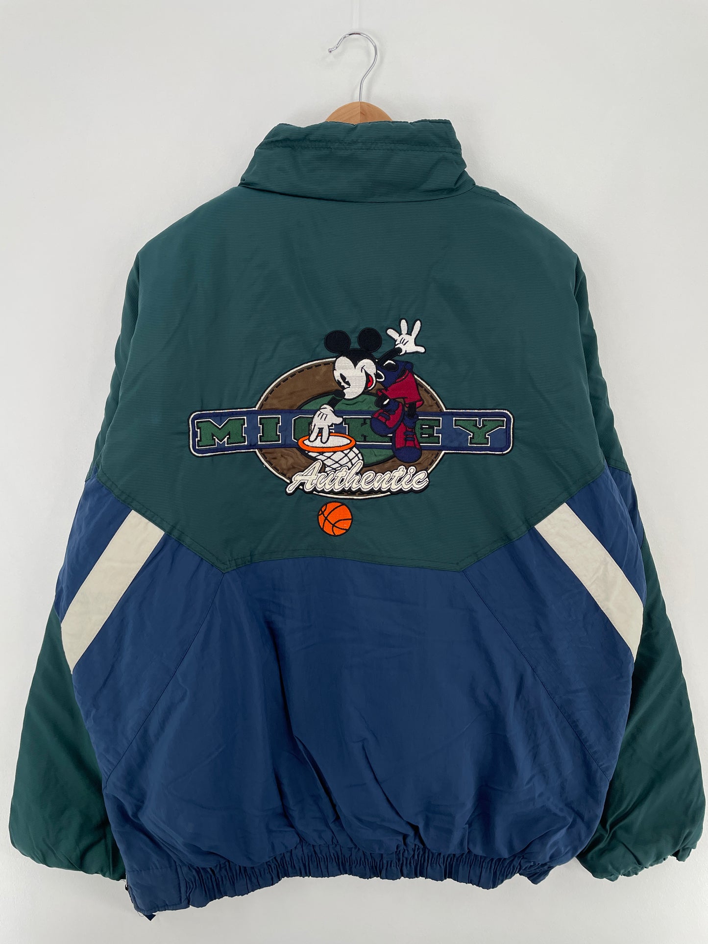 90's STARTER x DISNEY MICKEY Size XL Vintage Padded Nylon Jacket / A9918