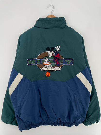 90's STARTER x DISNEY MICKEY Size XL Vintage Padded Nylon Jacket / A9918
