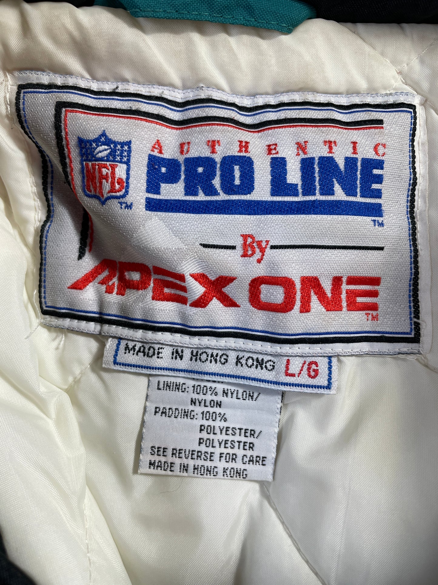 90’s MIAMI DOLPHINS Size L NFL Padded Nylon Jacket / A8278