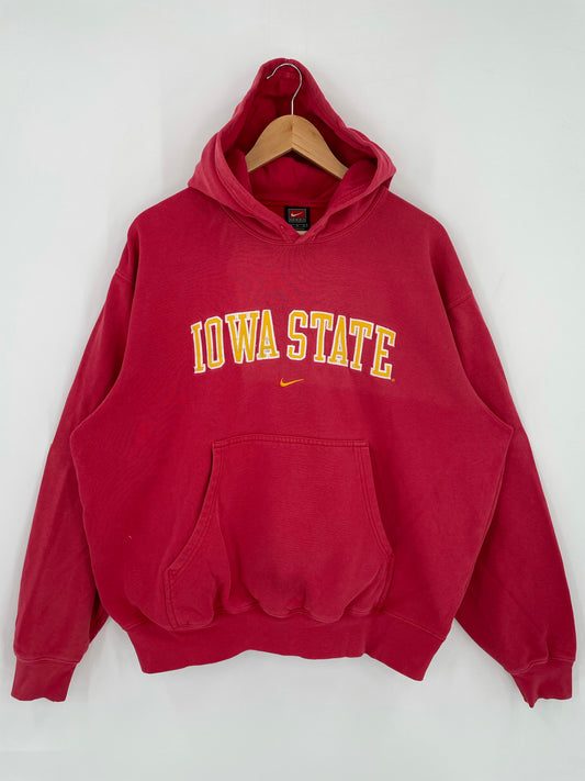 00' NIKE IOWA STATE Size M Vintage Hoodie Sweat shirt / K5212