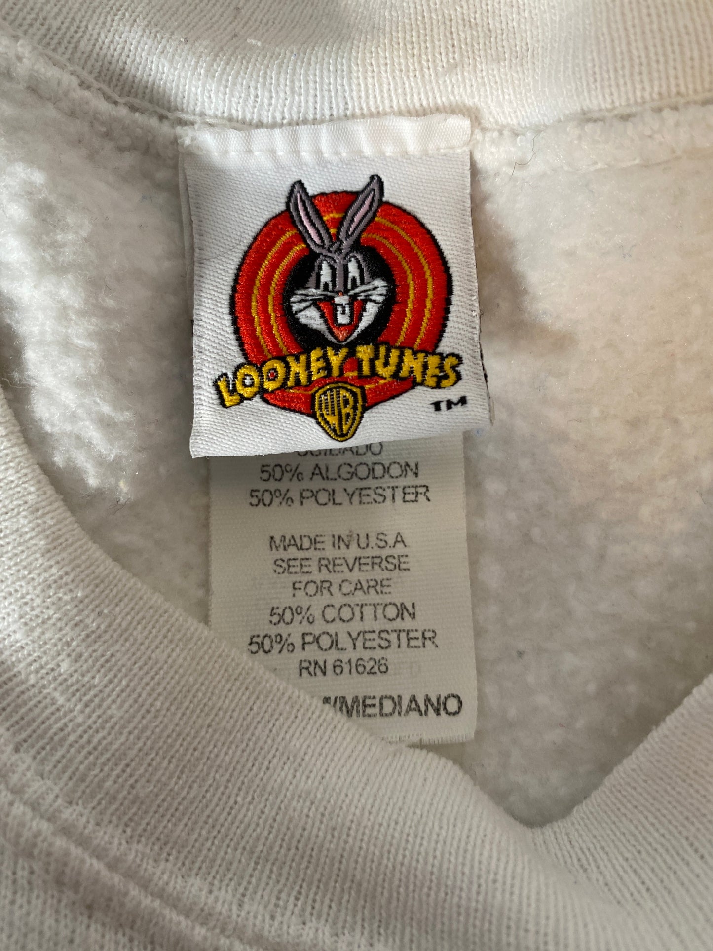 90’s LOONEY TUNES TAZ Made in USA Size M Vintage Sweat-Shirt / A569