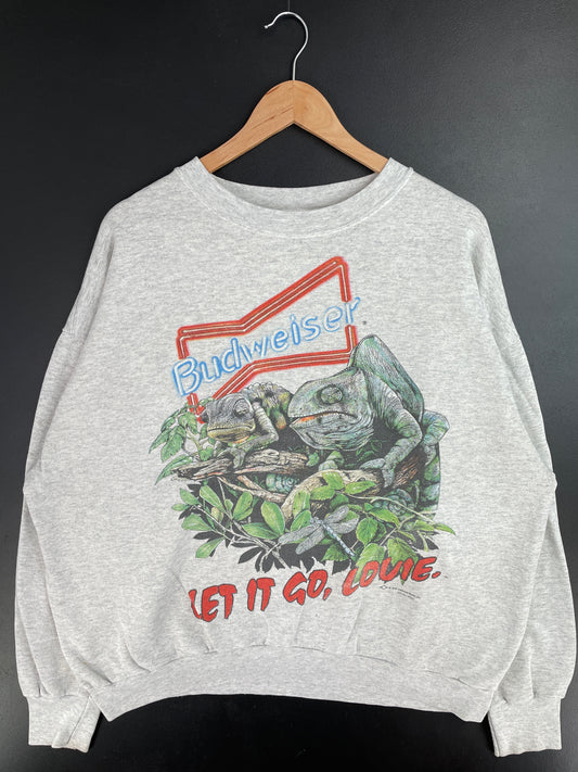 1997 BUDWEISER Made in USA Size XL Vintage Sweat-shirt / E5