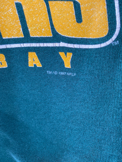 1997 GREEN BAY PACKERS Size No Tag (Approx.XL) Vintage NFL Sweat - Shirt/ K6449