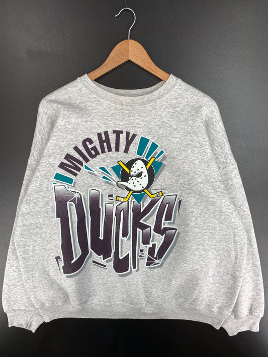90’s ANAHEIM MICHTY DUCKS Size No Tag (Approx.XL) Vintage NHL Sweat-Shirts / A656