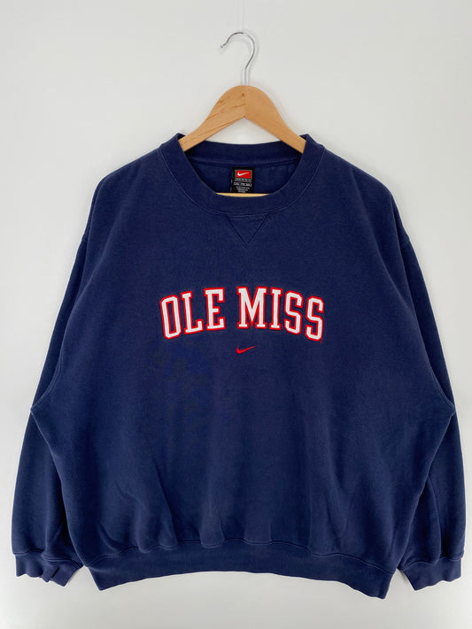 00' NIKE OLE MISS Size XXL Vintage College Sweat-Shirts/ A271