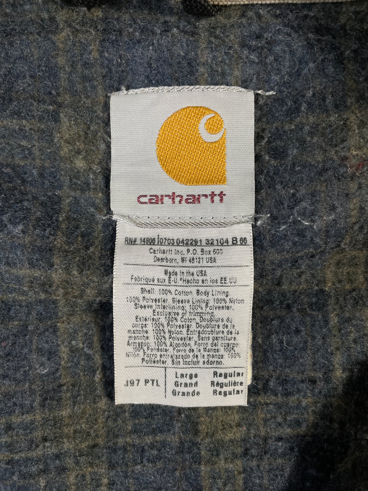 Vintage CARHARTT Made in USA Size L Duck Jacket / A8007
