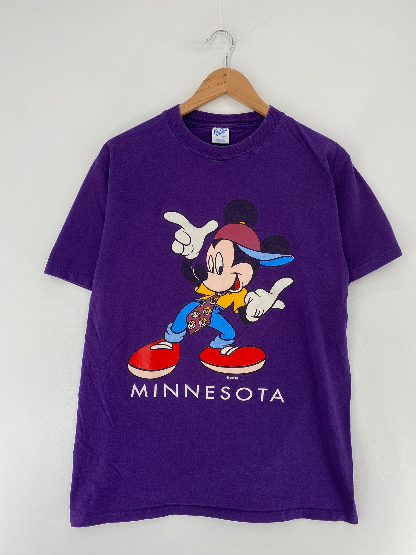 90's DISNEY MICKEY Made in USA Size L Vintage T-Shirt / E6705T