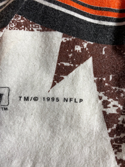 1995 CLEVELAND BROWNS Made in USA Size XL Vintage NFL T-shirt / A1668