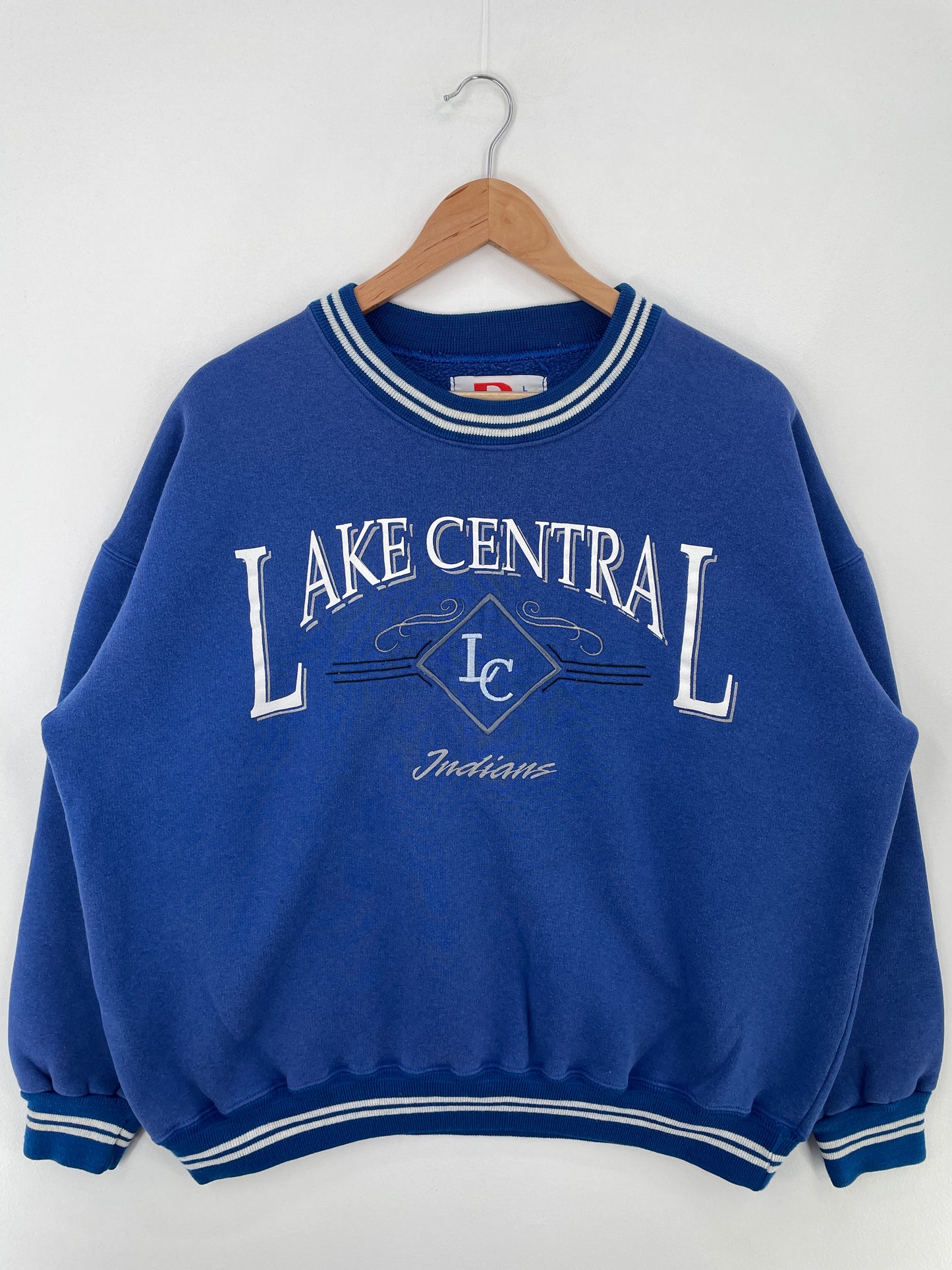 90's INDIANA LAKE CENTRAL Made in USA Size L Vintage College Sweat-shirt / E60