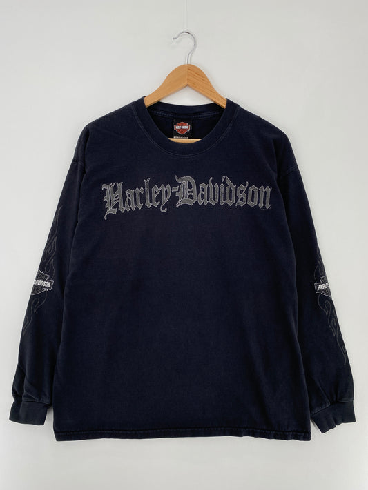 2007 HARLEY DAVIDSON  Made in USA Size XL Long Sleeve Vintage T-Shirt / A9940