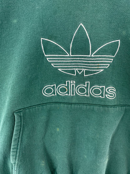 .90's ADIDAS Made in USA Size M Vintage Hoodie Sweat-Shirt / E5647S