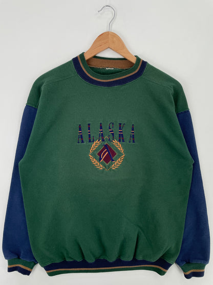 Vintage ALASKA Size Approx.M Vintage College Sweat-shirt / E64