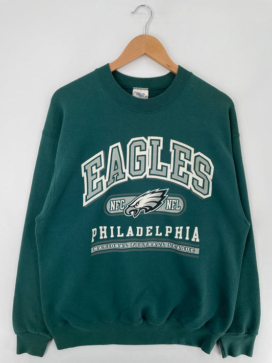 90's PHILADELPHIA EAGLES Made in USA Size L Vintage NFL Sweat-Shirt / E2603S