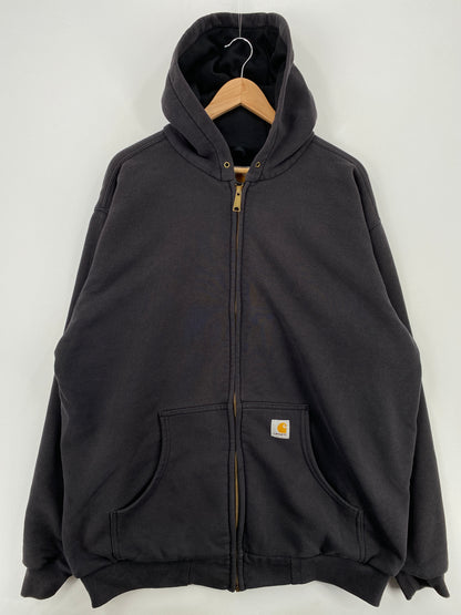 Vintage CARHARTT Size XL Double Face Zip-Up Hoodie Sweat-Shirt / A5486