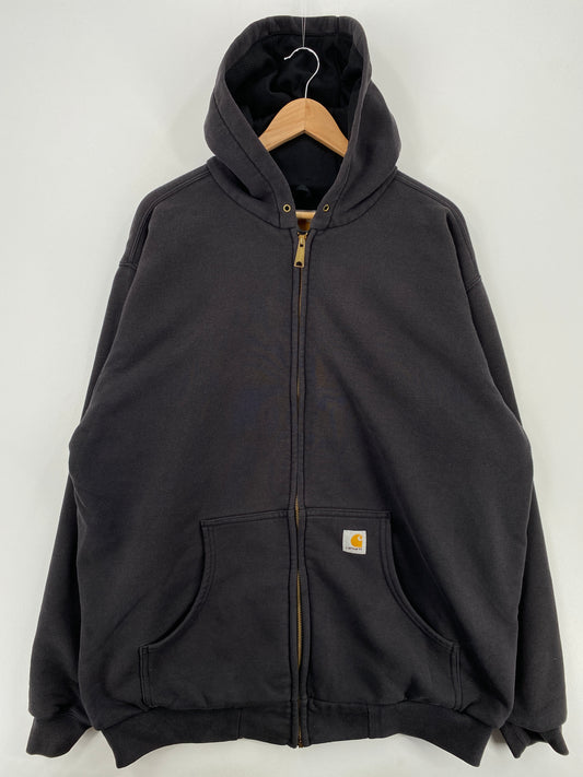 Vintage CARHARTT Size XL Double Face Zip-Up Hoodie Sweat-Shirt / A5486