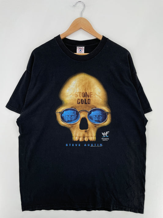 .1998 STONE COLD Made in USA Size XL Vintage WWF T-Shirt / E2380T