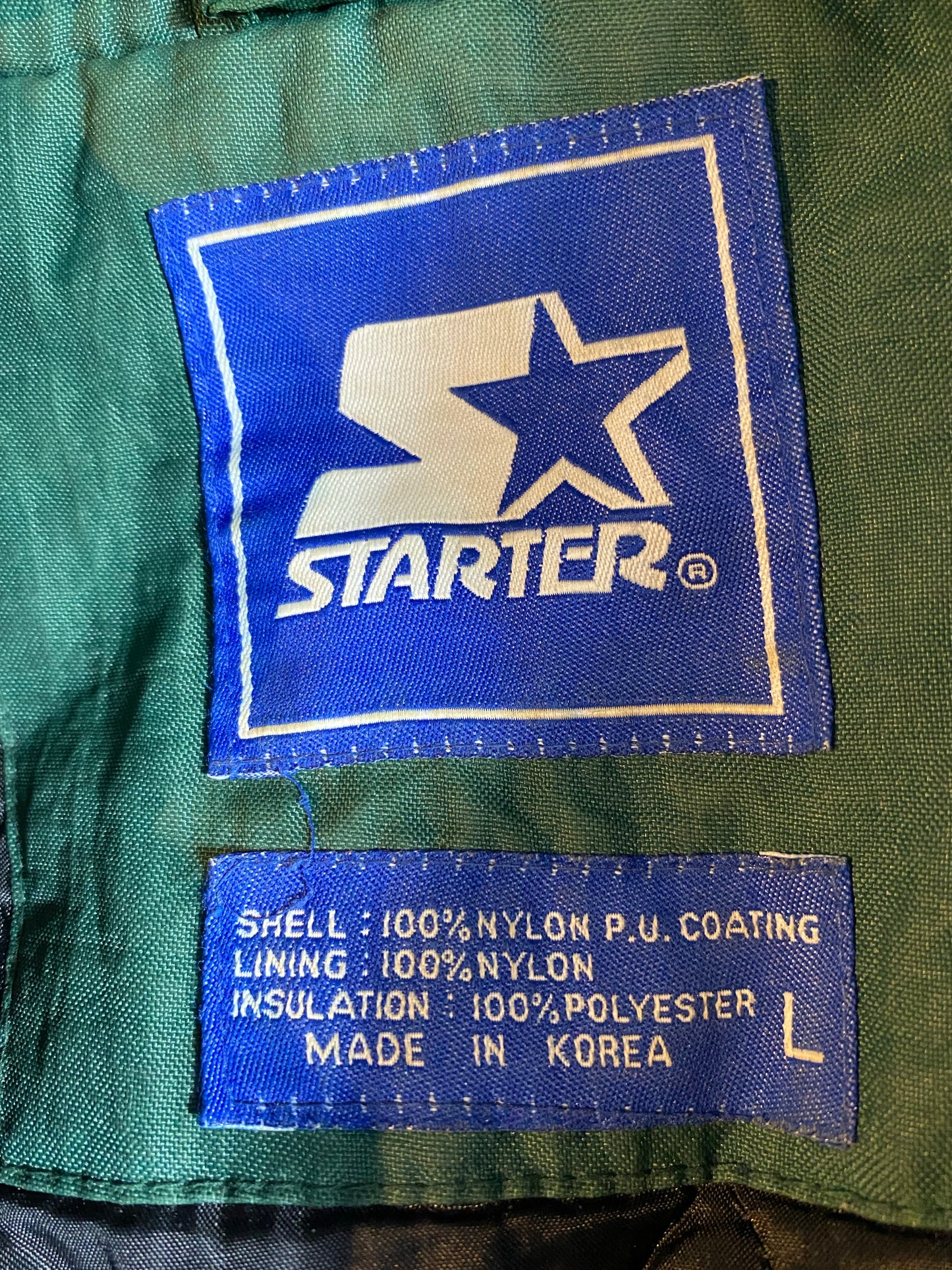 Vintage STARTER x MIAMI HURRICANES Size L Nylon Padded Jacket  / K8335