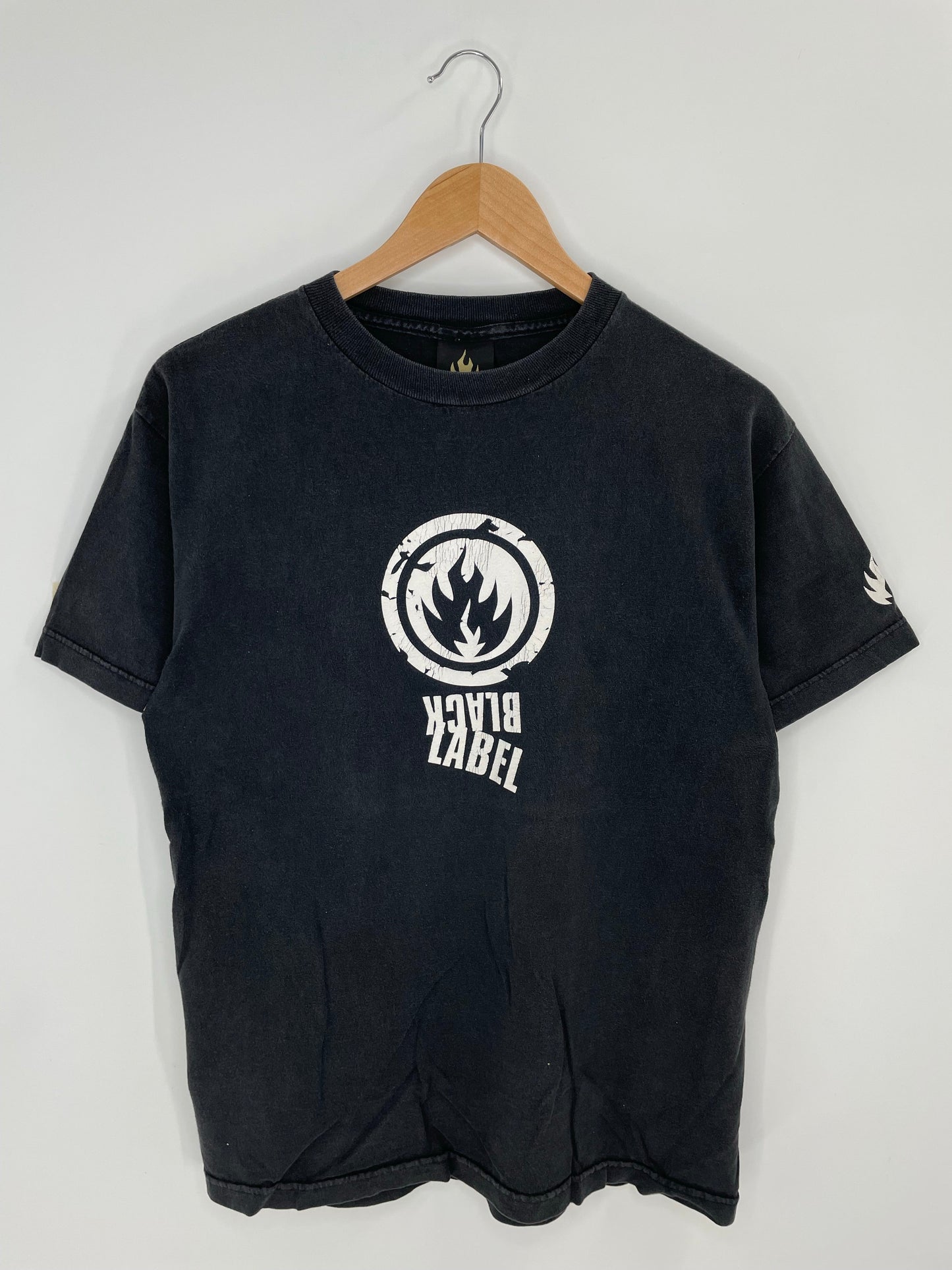 Vintage BLACK LABEL Size M Skate T-shirt / A7190