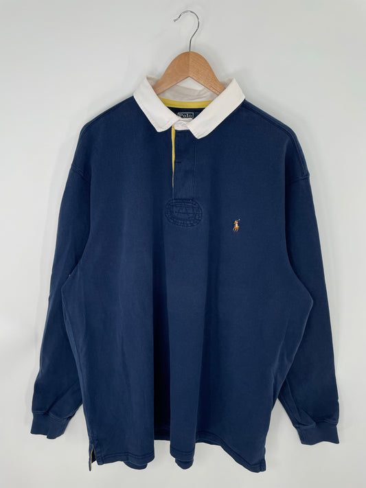 90's POLO RALPH LAUREN Size XXL Vintage Rugby-Shirt / E113