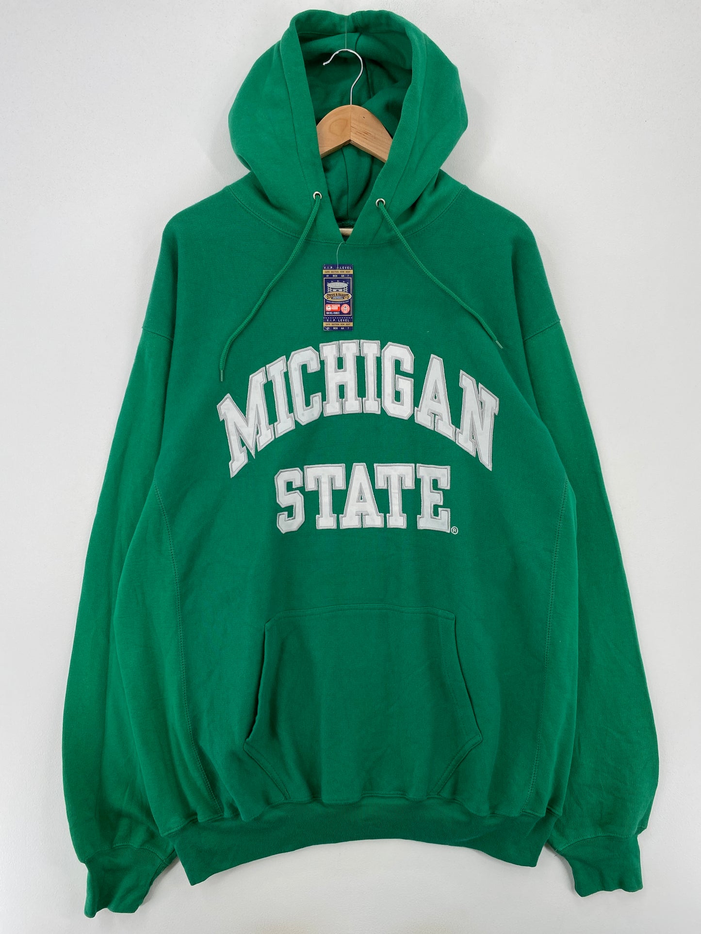 Vintage MICHIGAN STATE Size XL Vintage College Hoodie Sweat-Shirt / A7158
