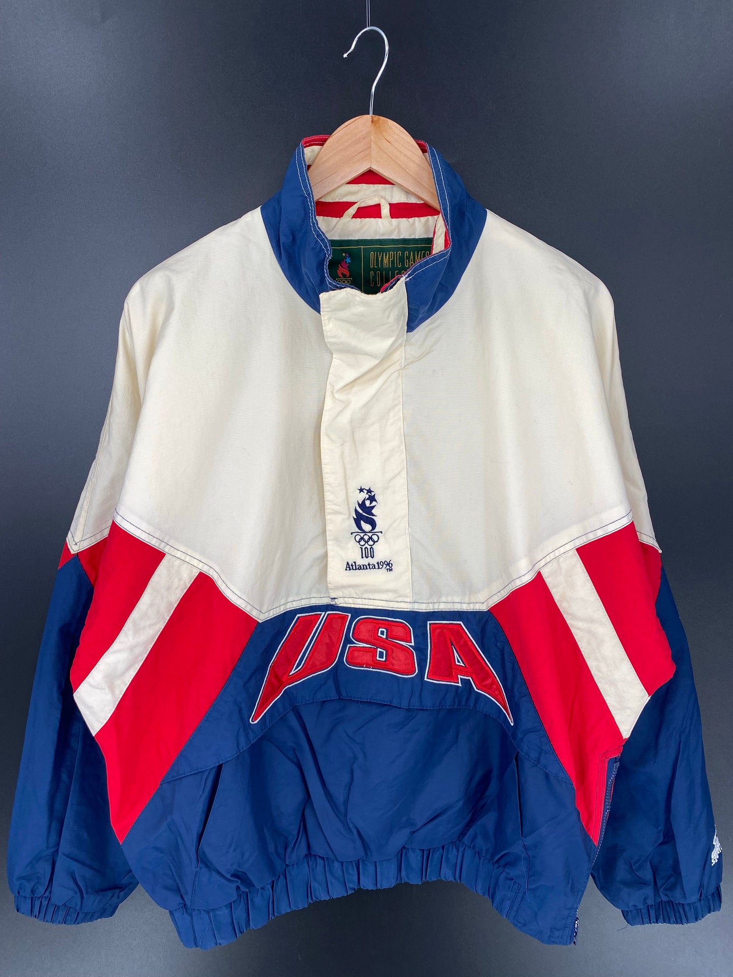 1996' STARTER x ATLANTA OLYMPIC GAME Size M Vintage Zip-up Nylon Jacket  / K8033