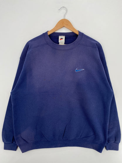 .90's NIKE MINI SWOOSH Made in USA Size L Vintage Sweat-Shirt / E3775S