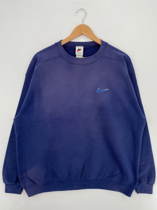 .90's NIKE MINI SWOOSH Made in USA Size L Vintage Sweat-Shirt / E3775S