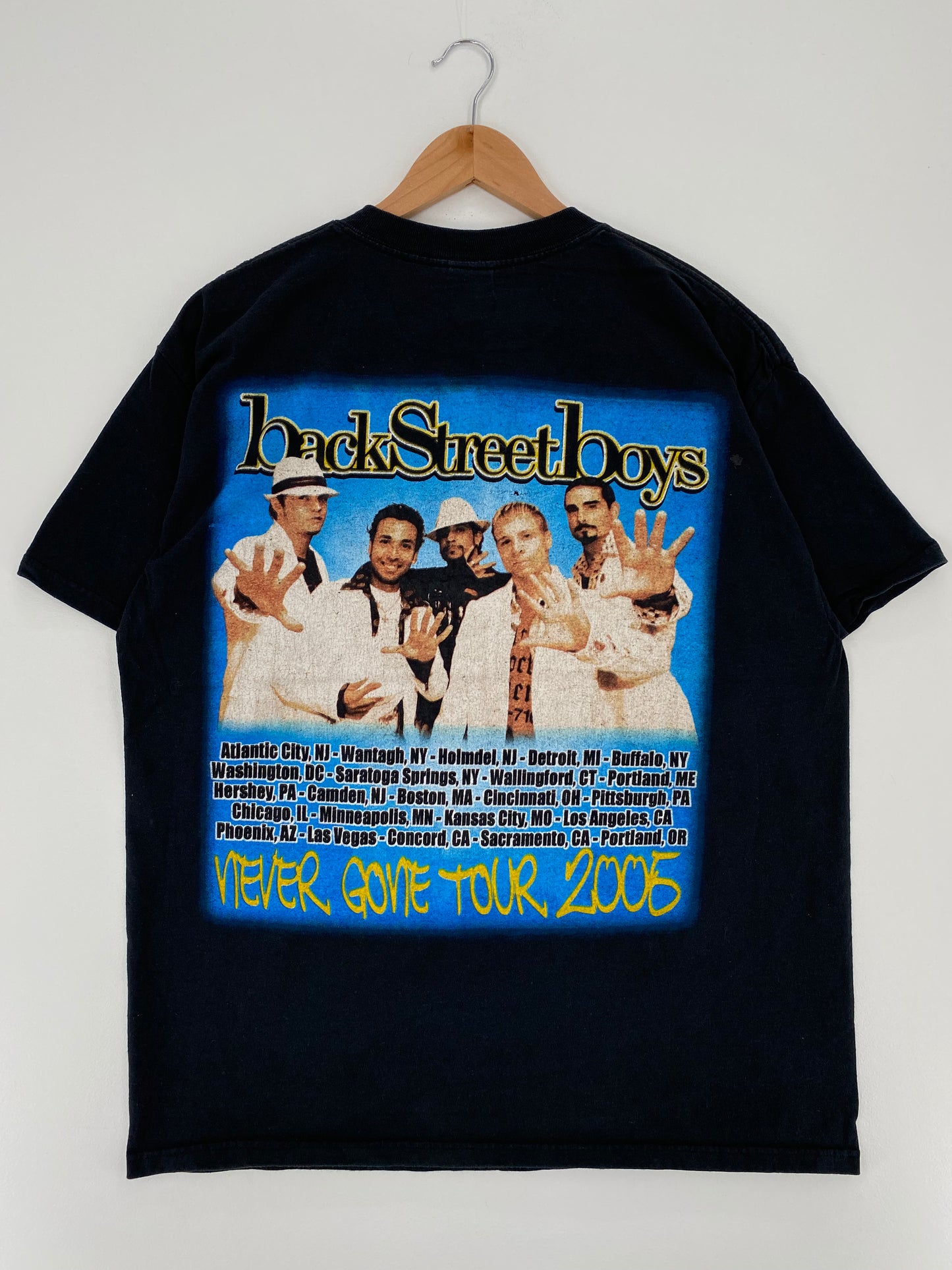 2005 BACK STREET BOYS Size L Vintage Music T-Shirt / A1973