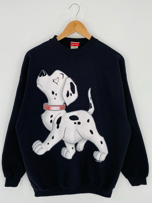 90’s DISNEY 101 DALMATIANS Size No Tag (Approx.L-XL)Vintage Sweat-shirt / K7133