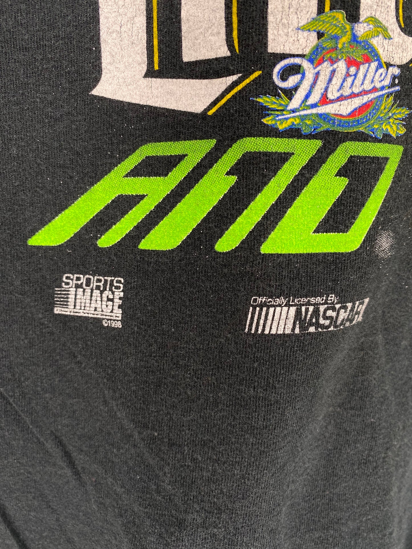 1998 MILLER LITE Size XXL Vintage Racing T-shirt / K7832