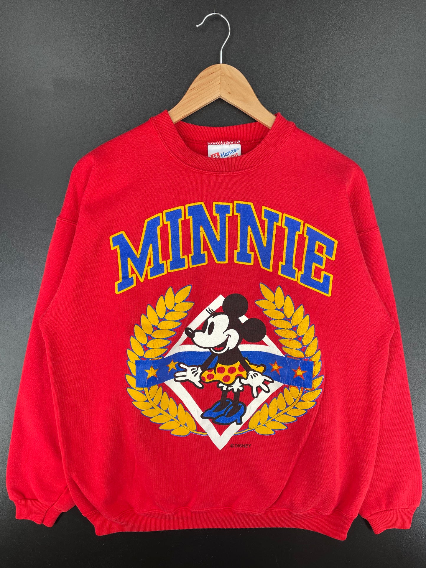90's DISNEY MINNIE Made in USA Size L Vintage Sweat-Shirt / A2328