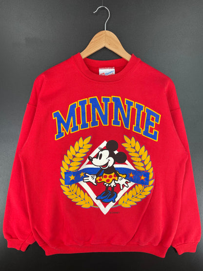 90's DISNEY MINNIE Made in USA Size L Vintage Sweat-Shirt / A2328