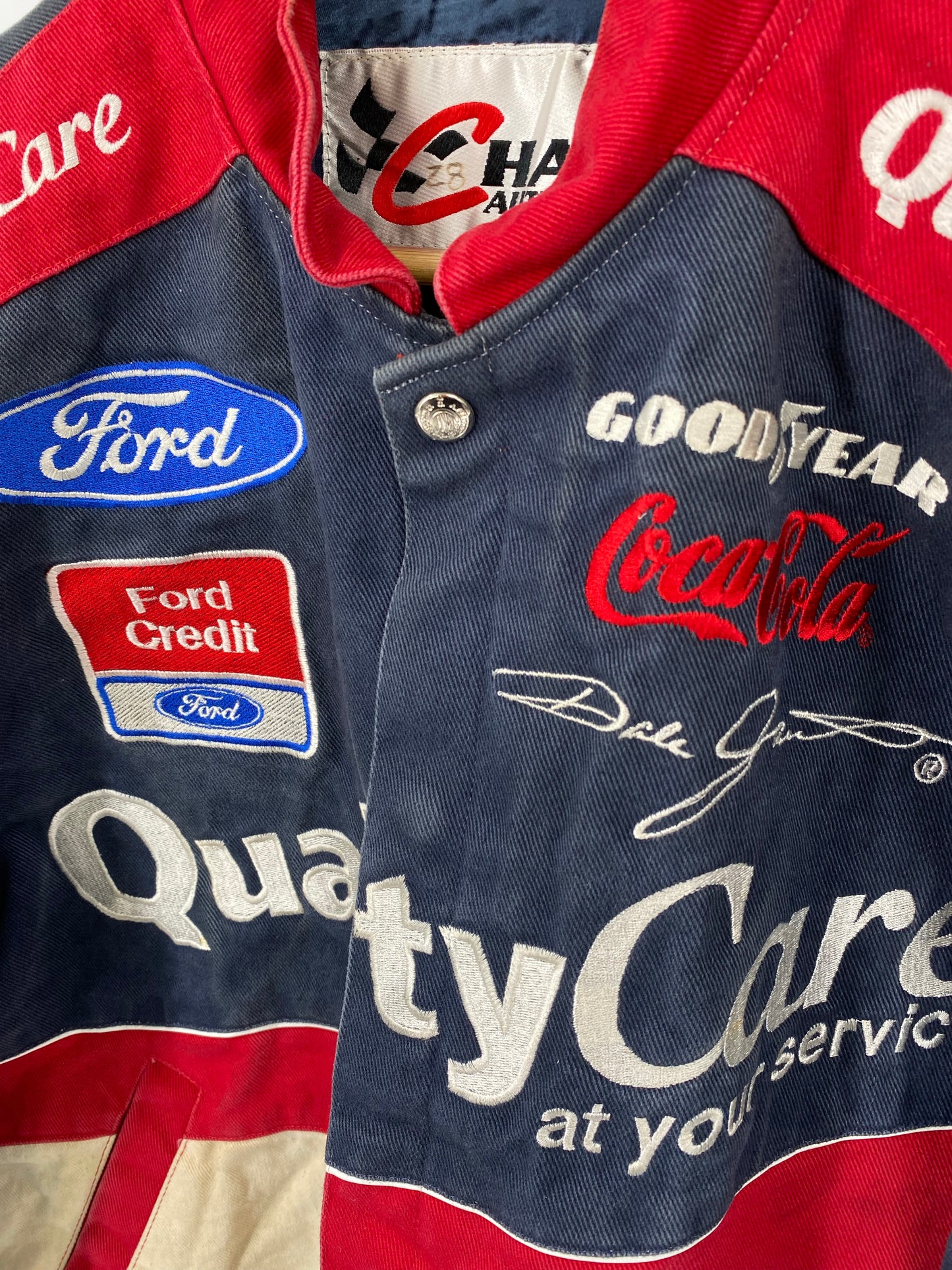 Vintage FORD x DALE JARRETT Size No Tag (Approx.M) Racing Jacket / K4838