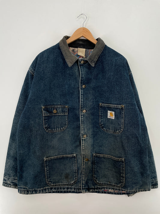 90’s CARHARTT Made in USA Size XXL Denim Jacket / A7085