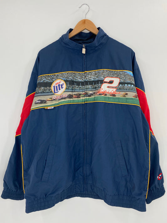 Vintage MILLER LITE Size XL Racing Nylon-Jacket / K4914