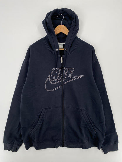 00' NIKE Size XL Vintage Zip-up Hoodie Sweat-shirt / A9888