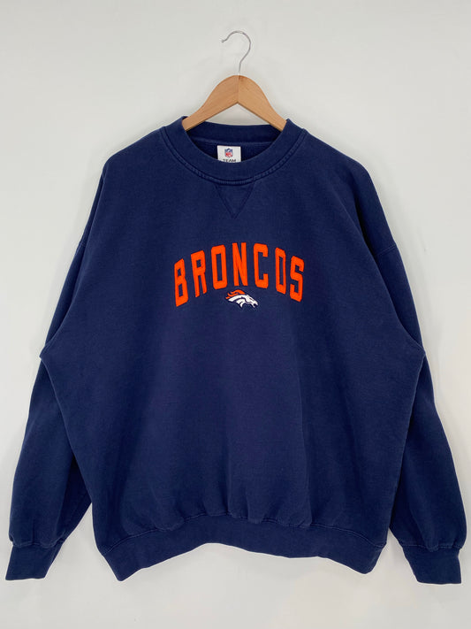 Vintage DENVER BRONCOS Size No Tag (Approx. XL) NFL Sweat-Shirts/ K9564