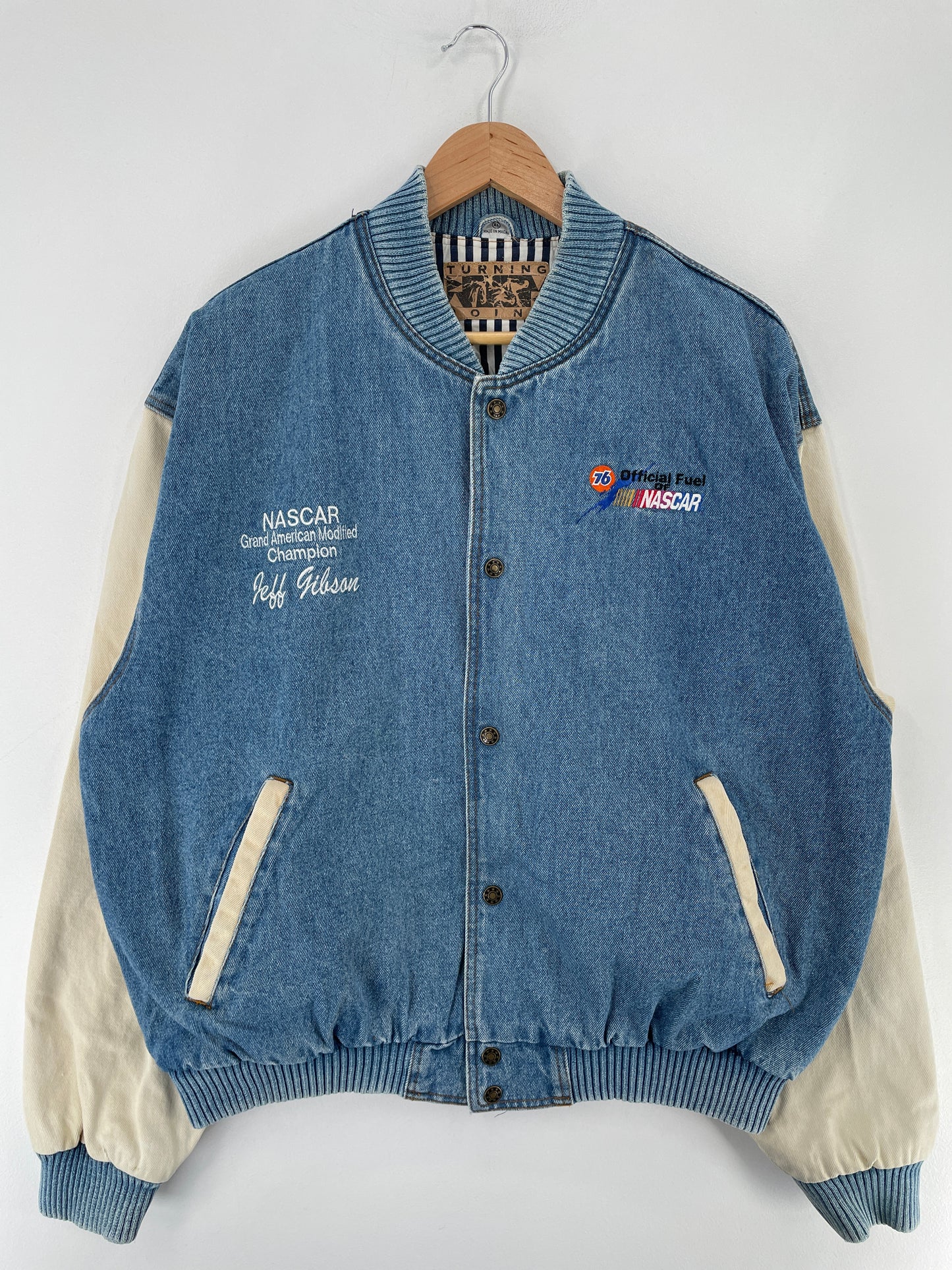 1999 NASCAR Size XL Vintage Racing Denim Jacket / E6058J