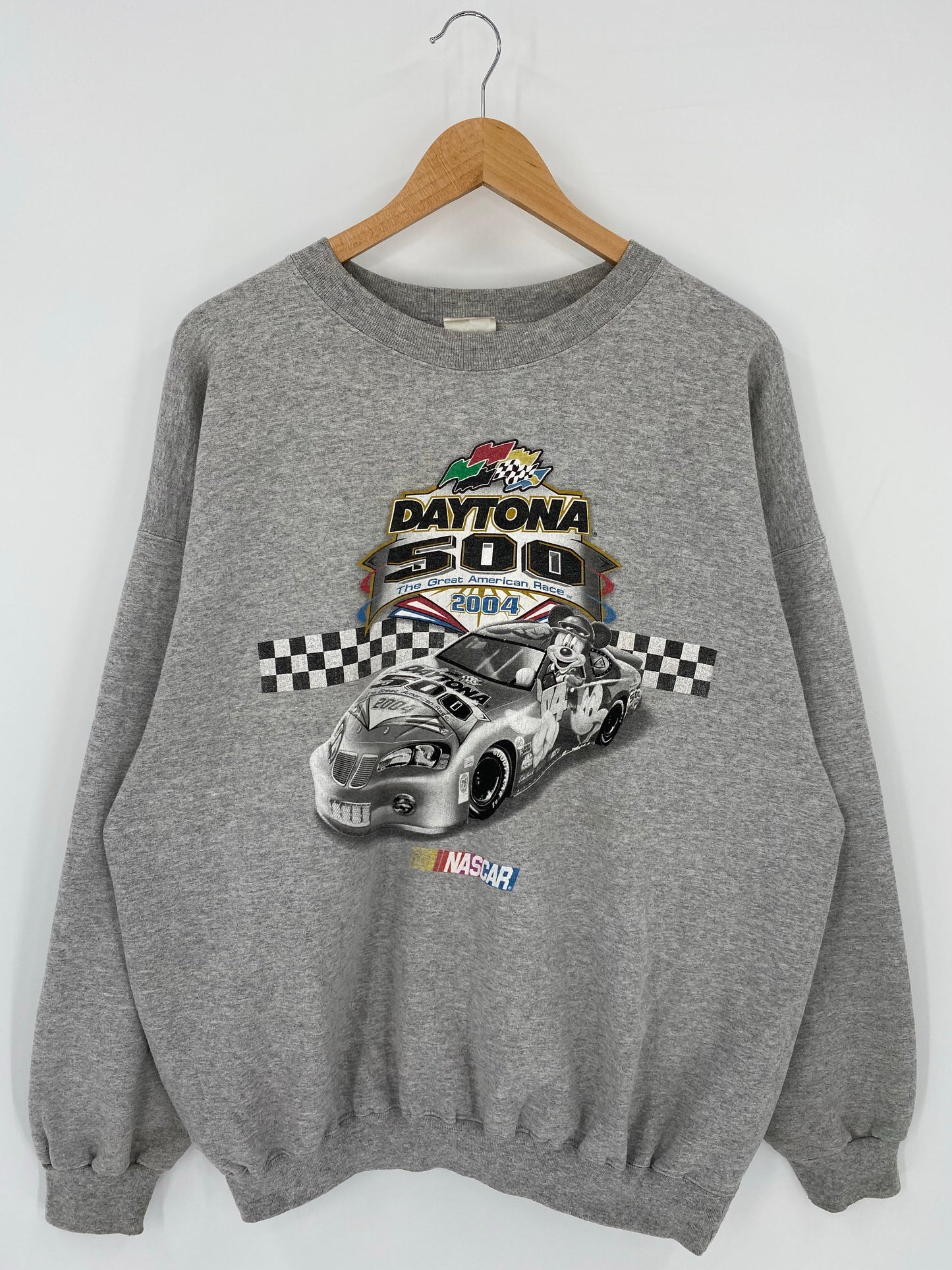 2004 NASCAR DAYTONA x MICKEY Size XL Vintage Racing Sweat-shirt / K6891